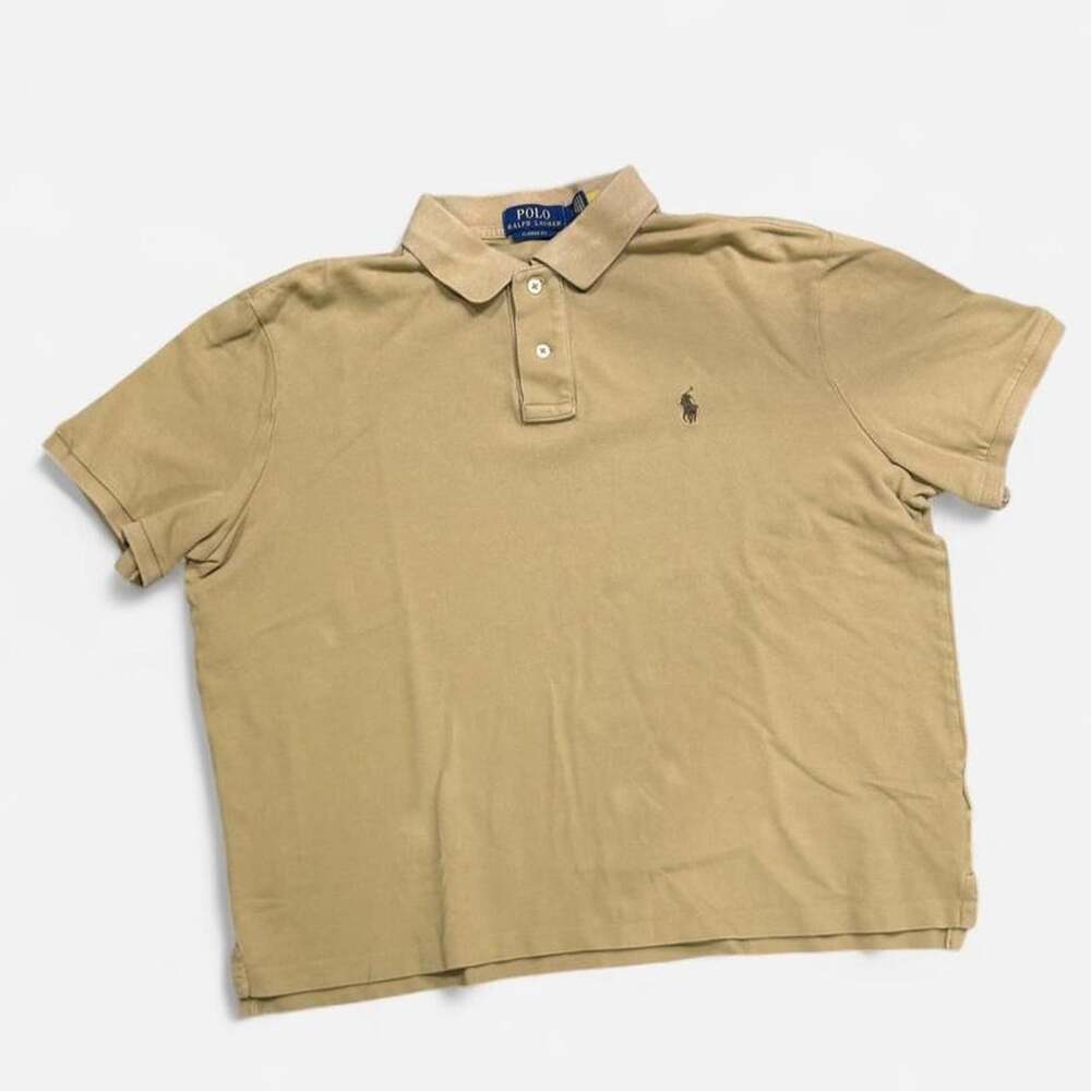 Polo Ralph Lauren Classic Fit Polo Shirt Size L Tan